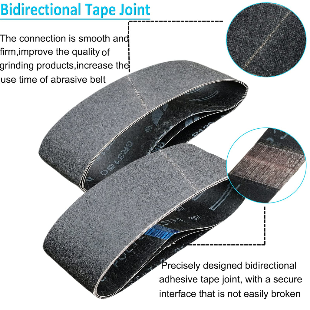 4 x 36 Inch Silicon Carbide Sanding Belts 6 Pack I1598