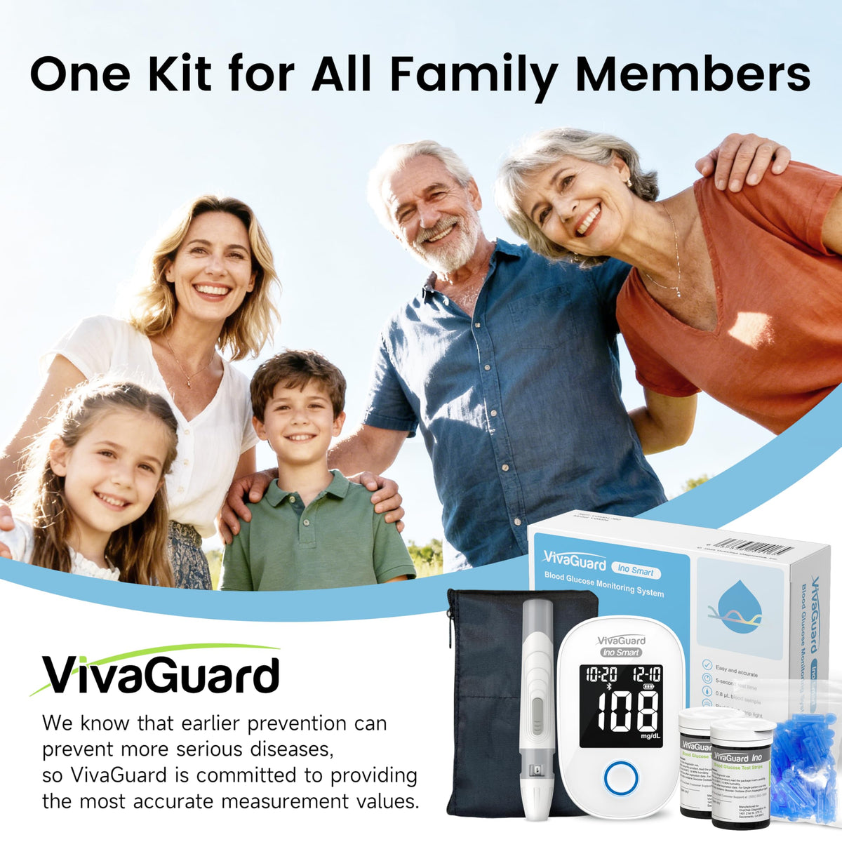 Bluetooth Blood Glucose Monitor Kit J851