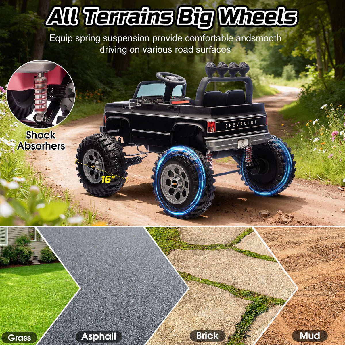 24V Ride on Truck with Remote Control, Black P77264