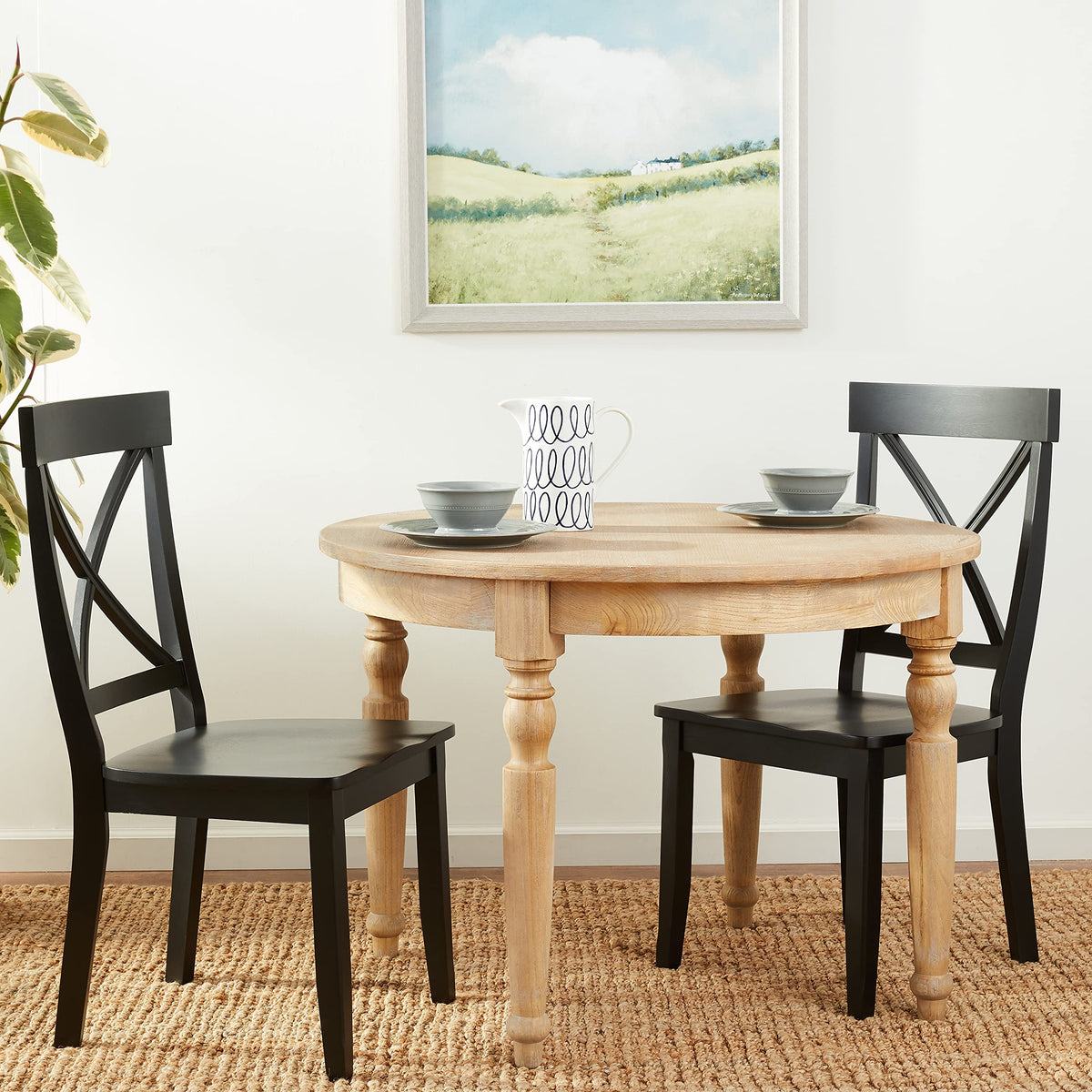 Black Dining Chairs Set of 2 O826132